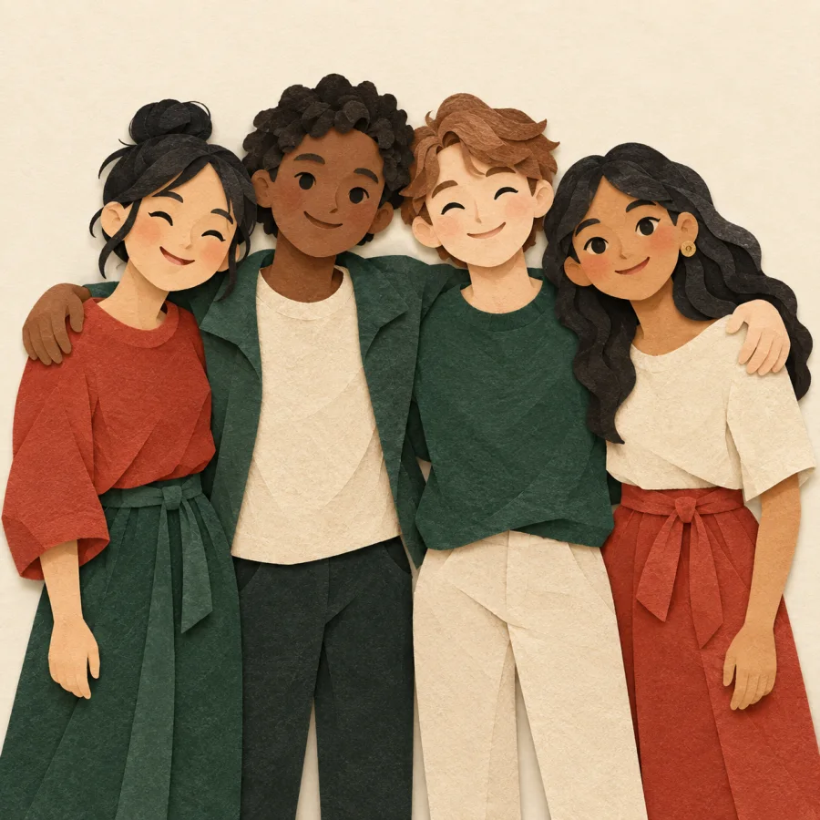 A group of friends together