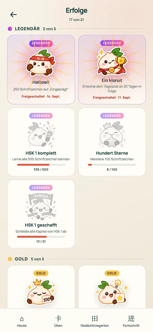 Erfolge für Serien, Gedächtnis und Schreiben