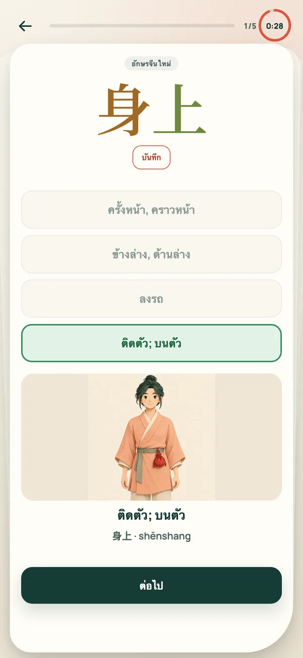 แบบทดสอบ 4 ตัวเลือก พร้อมภาพประกอบช่วยให้จำได้แม่นยำขึ้น